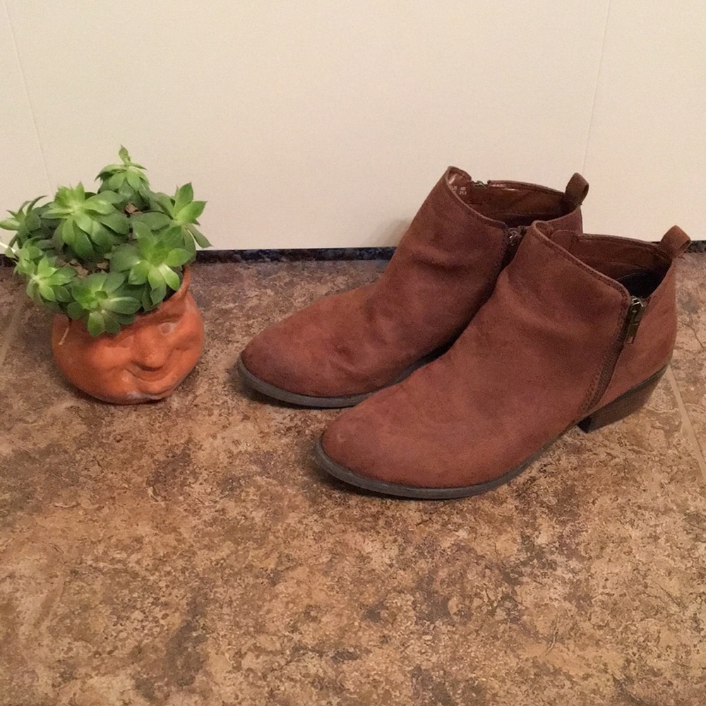 Brown ankle booties